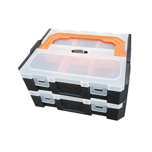 BTYQKZVPM Angelzubehör-Organizer, 2-teilige oder 3-teilige Werkzeug- und Hardware-Organizerbox mit Deckel(2PCS Tool Box) von BTYQKZVPM