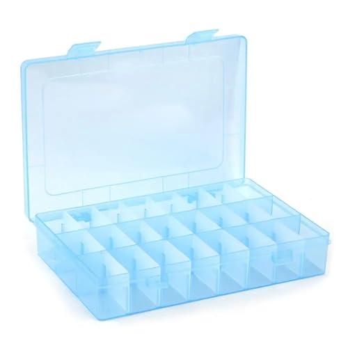 BTYQKZVPM Angelzubehör-Organizer, 24 Grid doppelseitig Faltbare Kunststoffteile Organizer Box mit Trennwänden Multicolor(Blue) von BTYQKZVPM