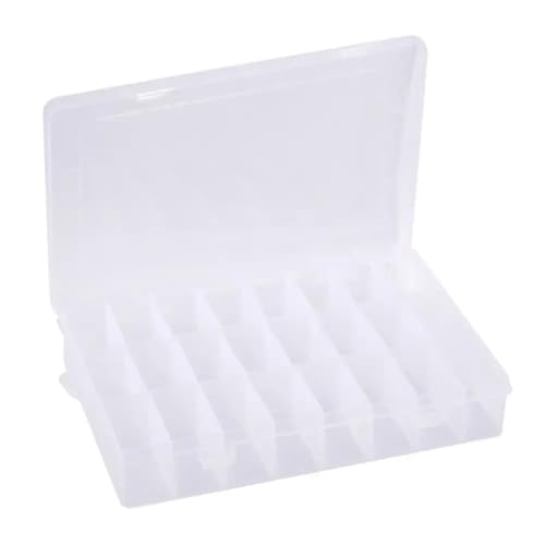 BTYQKZVPM Angelzubehör-Organizer, 24 Grid doppelseitig Faltbare Kunststoffteile Organizer Box mit Trennwänden Multicolor(Clear) von BTYQKZVPM