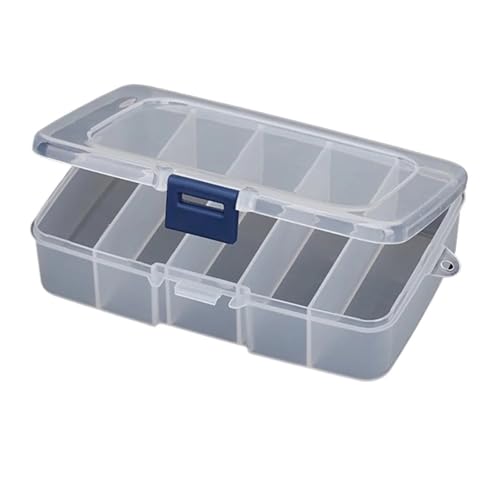 BTYQKZVPM Angelzubehör-Organizer, Kunststoff-Aufbewahrungsbox mit 5 Fächern, 14,3 x 9 x 3,5 cm, for Schrauben, Nägel, Werkzeuge von BTYQKZVPM