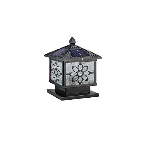 BTYQKZVPM Außenzaunpfostenleuchten, IP45 Wasserdichte Outdoor LED Glas Spalte Lampe Aluminium 2-Farbe Dimmen Multicolor(Brass) von BTYQKZVPM