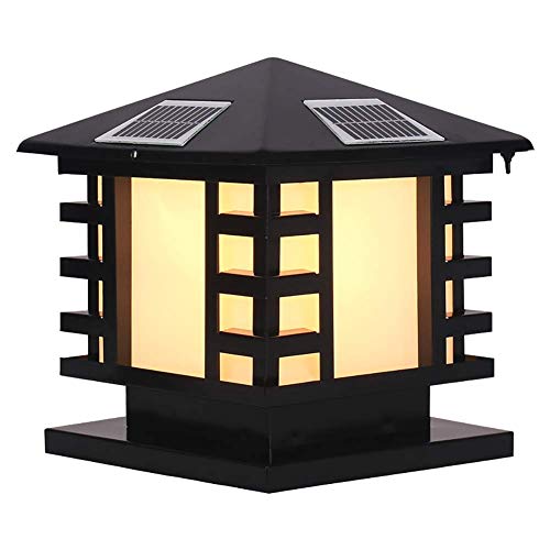 BTYQKZVPM Außenzaunpfostenleuchten, Solar-wasserdichte Aluminium- und Glassäulenleuchte Schwarz IP65 LED Solarbetrieben Mehrere Größen(30cm) von BTYQKZVPM