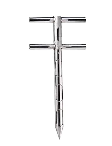 BTYQKZVPM Bodensondenstab, Edelstahl-Rotations-Doppelsonden-Getreidepulverprobenehmer 100-200 cm(Id3.2cm,100CM/39.3IN) von BTYQKZVPM