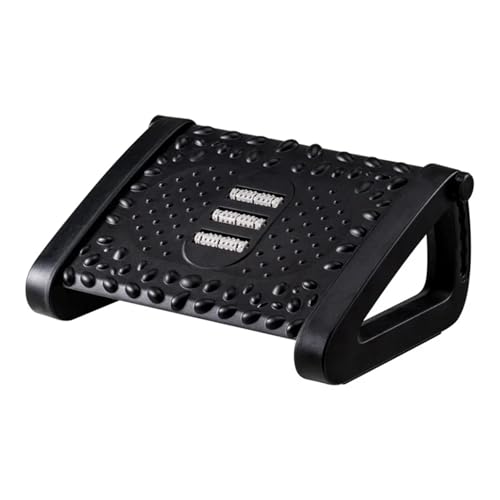 BTYQKZVPM Fußstütze für das Büro, ergonomischer Fußhocker, Einstellbare Unter Schreibtisch Fußstütze Mit Massage Rollen for Home Office Multicolor(Green) von BTYQKZVPM