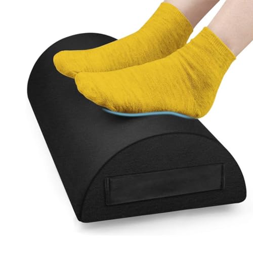 BTYQKZVPM Fußstütze für das Büro, ergonomischer Fußhocker, Fußstütze for unter den Schreibtisch, Hocker, 45,5 x 29 x 10 cm, Mehrfarbig(Black) von BTYQKZVPM