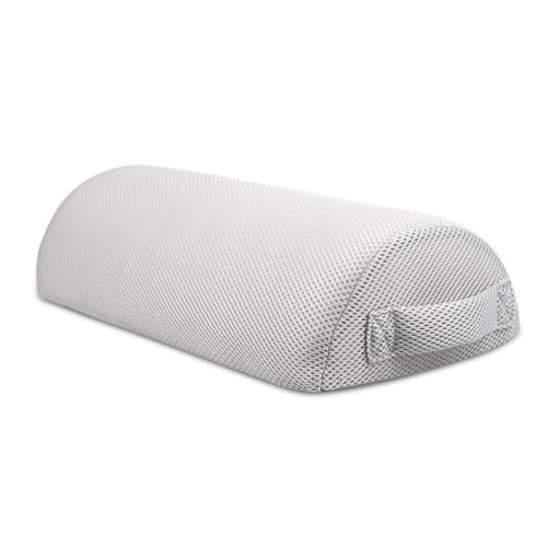 BTYQKZVPM Fußstütze für das Büro, ergonomischer Fußhocker, Fußstütze unter dem Schreibtisch, Memory-Schaum, Fußhocker, 40 x 20 x 10 cm, Schwarz und Weiß(White a) von BTYQKZVPM