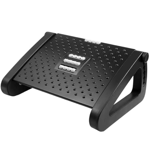 BTYQKZVPM Fußstütze für das Büro, ergonomischer Fußhocker, Höhenverstellbare Fußstütze mit Neigungswinkel unter dem Schreibtisch mit Massagerollen von BTYQKZVPM