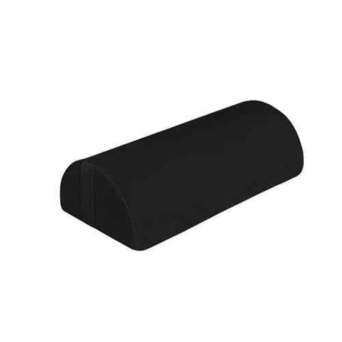 BTYQKZVPM Fußstütze für das Büro, ergonomischer Fußhocker, Unter dem Schreibtisch höhenverstellbare Memory Foam Halbrunde Fußstütze mit Massage Schwarz von BTYQKZVPM