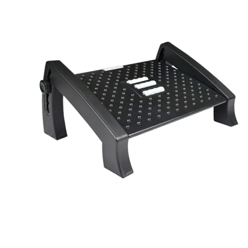 BTYQKZVPM Fußstütze für das Büro, ergonomischer Fußhocker, Verstellbare Fußstütze for unter den Schreibtisch mit Massageoberfläche, 6 Höhenpositionen, rutschfeste Beine for das Home Office von BTYQKZVPM