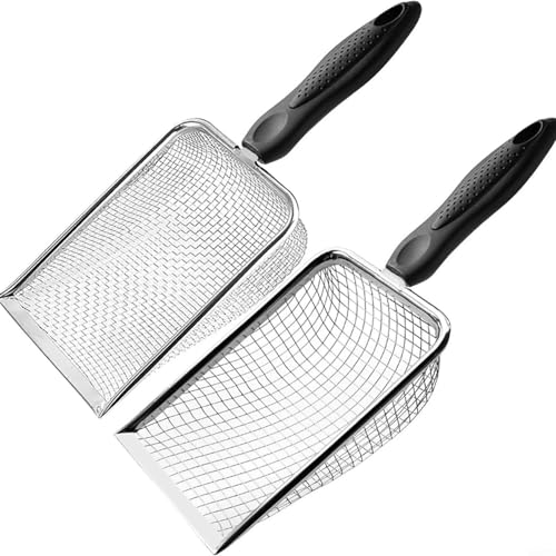 BTYQKZVPM Garten-Erde-Kompost-Sieb, Bodensieb-Set 2er-Pack Edelstahl 21x10cm Silber und Schwarz BTYQKZVPM Garten-Erde-Kompost-Sieb, Bodensieb-Set 2er-Pack Edelstahl 21x10cm Silber und Schwarz von BTYQKZVPM
