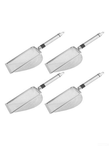 BTYQKZVPM Garten-Erde-Kompost-Sieb, Bodensiebschaufel aus Edelstahl, mehrere Maschengrößen, 4er-Pack(2.8mm) von BTYQKZVPM