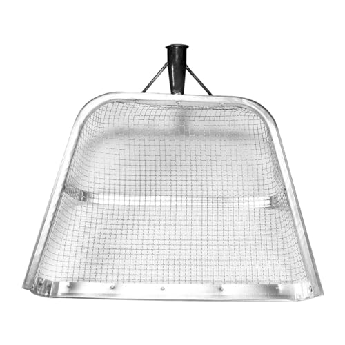 BTYQKZVPM Garten-Erde-Kompost-Sieb, Gartensieb Erdsieb Spaten 37x44cm Maschenweite (0,4-0,8cm)(37x44cm Mesh 0.4cm) von BTYQKZVPM