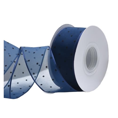 BTYQKZVPM Halloween-Dekoration, Kuchendekorationsband DIY 20 Yards Polka Dots Multicolor 4CM(Dark Blue) von BTYQKZVPM