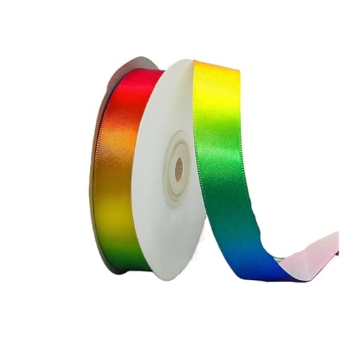 BTYQKZVPM Halloween-Dekoration, Satinbänder for Verpacken von Kuchen, Mehrfarbig, Verschiedene Breiten, 45,7 m, 2er-Pack(20MM-Wide) von BTYQKZVPM