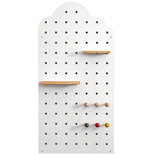 BTYQKZVPM Küchen-Stecktafel-Organizer, Holz Pegboard Wand Lagerung Dekoration Panel Multicolor Mehrere Größen(White,60x120cm) von BTYQKZVPM