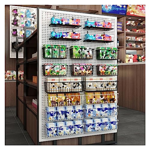 BTYQKZVPM Küchen-Stecktafel-Organizer, Metall Pegboard Tool Organizer Kit Wand Montiert Mit Haken Multicolor Mehrere Größen(White,30x100cm) von BTYQKZVPM