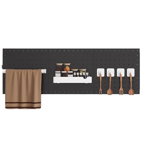 BTYQKZVPM Küchen-Stecktafel-Organizer, Metall-Stecktafel-Organizer-Set, Schwarz und Weiß, mehrere Größen, 2er- bis 6er-Pack(Black,Style 2) von BTYQKZVPM
