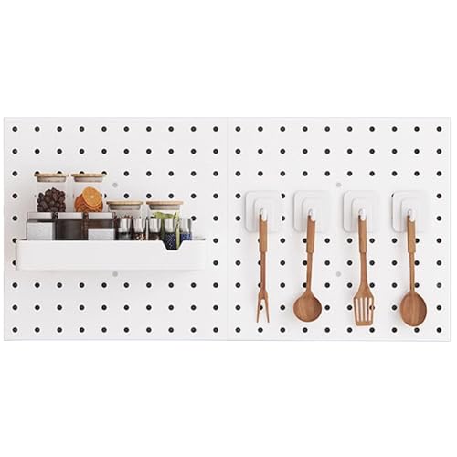 BTYQKZVPM Küchen-Stecktafel-Organizer, Metall-Stecktafel-Organizer-Set, Schwarz und Weiß, mehrere Größen, 2er- bis 6er-Pack(White,Style 1) von BTYQKZVPM