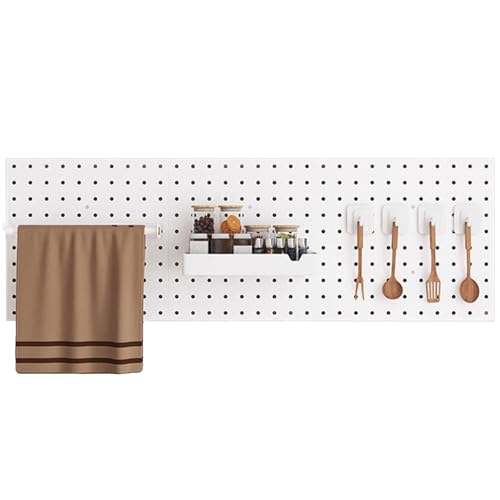 BTYQKZVPM Küchen-Stecktafel-Organizer, Metall-Stecktafel-Organizer-Set, Schwarz und Weiß, mehrere Größen, 2er- bis 6er-Pack(White,Style 2) von BTYQKZVPM