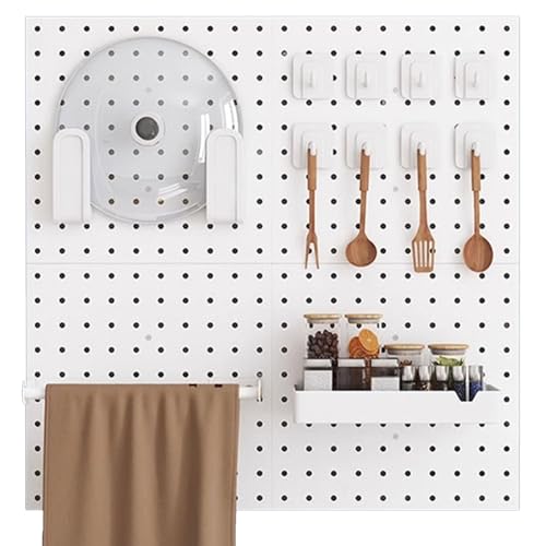 BTYQKZVPM Küchen-Stecktafel-Organizer, Metall-Stecktafel-Organizer-Set, Schwarz und Weiß, mehrere Größen, 2er- bis 6er-Pack(White,Style 3) von BTYQKZVPM
