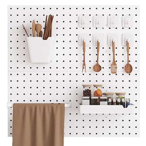 BTYQKZVPM Küchen-Stecktafel-Organizer, Metall-Stecktafel-Organizer-Set, Schwarz und Weiß, mehrere Größen, 2er- bis 6er-Pack(White,Style 4) von BTYQKZVPM
