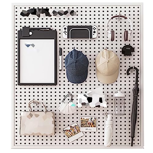 BTYQKZVPM Küchen-Stecktafel-Organizer, Metall-Stecktafel-Wand-Organizer-Set mit 10 Haken, Mehrfarbig, mehrere Größen(White,100x50cm) von BTYQKZVPM
