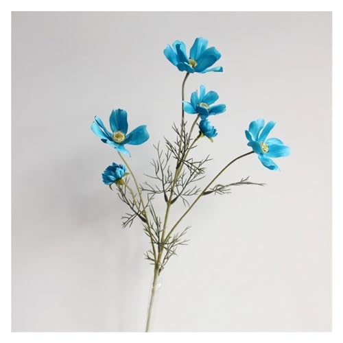BTYQKZVPM Kunstblumen, 5er-Pack künstliche Kosmos-Seidenblumen, Mehrfarbig, 60 cm(Sapphire) von BTYQKZVPM