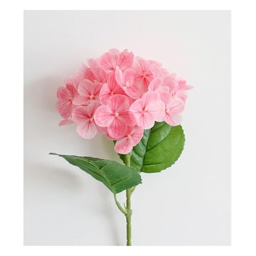 BTYQKZVPM Kunstblumen, 5er-Packung 40 cm große, mehrfarbige künstliche Hortensienblüten(Pink) von BTYQKZVPM