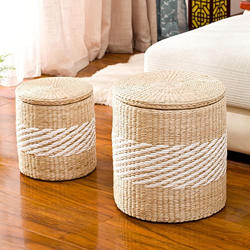 BTYQKZVPM Repose-Pieds Ottomane aus Leder, Aufbewahrungsbank & Ottomane, 2er-Pack, Boucle Sherpa, Kunstfell, Mehrfarbig, mehrere Größen(Squarec,29 * 33Cm) von BTYQKZVPM
