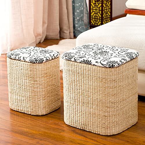 BTYQKZVPM Repose-Pieds Ottomane aus Leder, Aufbewahrungsbank & Ottomane, 2er-Pack, Boucle Sherpa, Kunstfell, Mehrfarbig, mehrere Größen(Squarec,41 * 35 * 45Cm) von BTYQKZVPM
