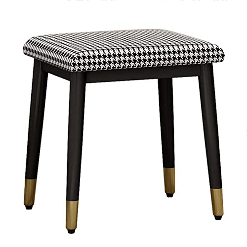 BTYQKZVPM Repose-Pieds Ottomane aus Leder, Fußstütze aus PU-Leder mit Metallrahmen und vergoldeten Füßen, 150 kg Tragkraft, 38 x 32 x 42 cm(A) von BTYQKZVPM