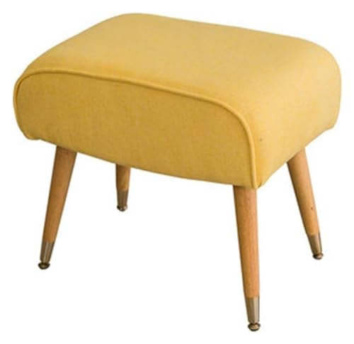 BTYQKZVPM Repose-Pieds Ottomane aus Leder, Multicolor Ottoman Footrest Stool with Legs Rectangle for Living Room Bedroom Vanity(A,Linen) von BTYQKZVPM