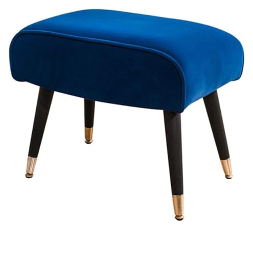 BTYQKZVPM Repose-Pieds Ottomane aus Leder, Multicolor Ottoman Footrest Stool with Legs Rectangle for Living Room Bedroom Vanity(Bule,Suede) von BTYQKZVPM