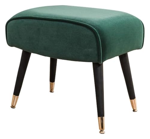 BTYQKZVPM Repose-Pieds Ottomane aus Leder, Multicolor Ottoman Footrest Stool with Legs Rectangle for Living Room Bedroom Vanity(Green,Suede) von BTYQKZVPM