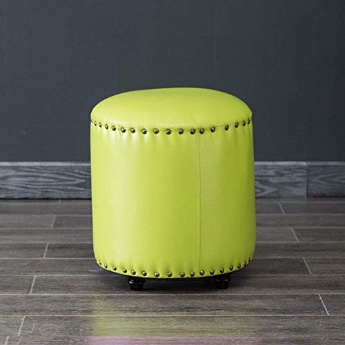 BTYQKZVPM Repose-Pieds Ottomane aus Leder, Ottomane Fußhocker mit Stauraum Kunstleder Holzfüße 16x14 Zoll Multicolor(Green) von BTYQKZVPM