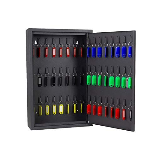 BTYQKZVPM Schlüsselschrank, Schlüsselschrank, Wandhalterung, Metall-Lock-Box mit Zahlenschloss, Schlüsselaufbewahrung, Organizer, Schwarz von BTYQKZVPM