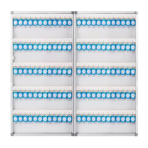 BTYQKZVPM Schlüsselschrank, Schlüsselschrank aus Aluminiumlegierung, doppelseitig, zur Wandmontage, silberfarben, for 12–120 Schlüssel(120) von BTYQKZVPM