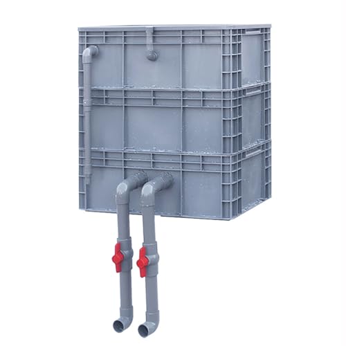 BTYQKZVPM Umwälzfilter-Tropfbox, Externer Aquarium-Filterkasten, grau, mehrere Größen for Teiche und Aquarien(60x40x69 cm) von BTYQKZVPM
