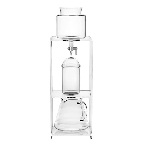 Cold Brew Coffee Tower, Eiskaffeemaschine mit Slow-Drip-Technologie, Edelstahlfilter, Acrylständer, einstellbarer Wasserfluss, macht 3-6 Tassen(11.6 * 40cm) von BTYQKZVPM