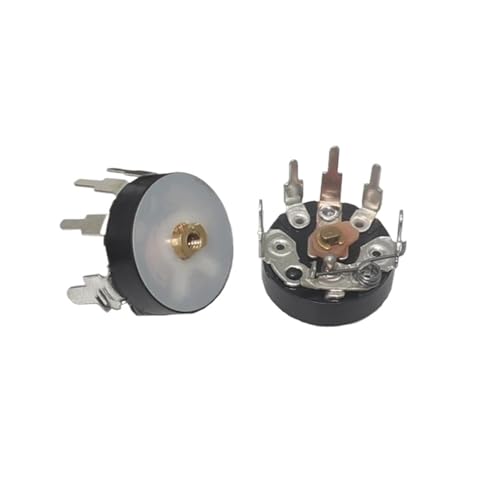 Elektrischer Untersetzungsgetriebemotor, RV12MM Gerade Winkel Radio Volumen Potentiometer Mit Schalter 5Pin B10K B50K Mehrere Packs(Cabriole leg B10K,5PCS) von BTYQKZVPM