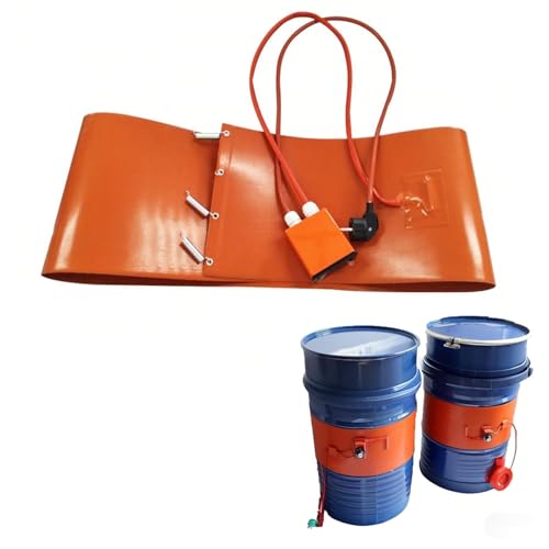 Fassheizung, Industrieller elektrischer Silikon-Fassheizer mit Thermostat for 20-200-Liter-Fässer(Led,100L 1200 * 300mm 1800W) von BTYQKZVPM