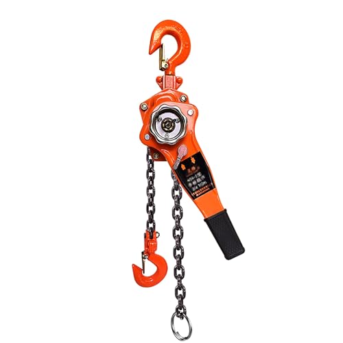 Handhebelkettenzug, Hebel-Trigger-Hebezeug 3/4 Tonnen G80 Mn Stahlkette mit 2 Haken 5/10/20FT for die Industrie(20FT(6M)) von BTYQKZVPM