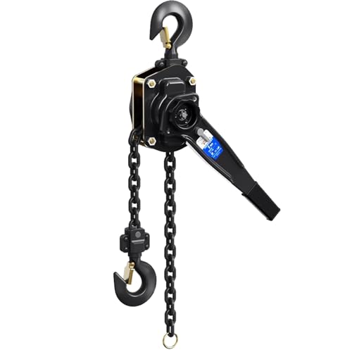 Handhebelkettenzug, Manueller Hebelzug, G80, Manganstahlkette, 360 Grad drehbarer Haken, 0,75–3 t, 5–20 ft(1.5ton-5ft) von BTYQKZVPM