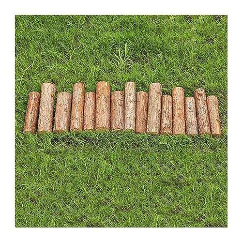 Holz-Gartenumrandung, Allwetter-Rasenbegrenzung, Holz-Beetrandplatten, Flexible Gartenbegrenzung(35x12/14in,6pcs) von BTYQKZVPM