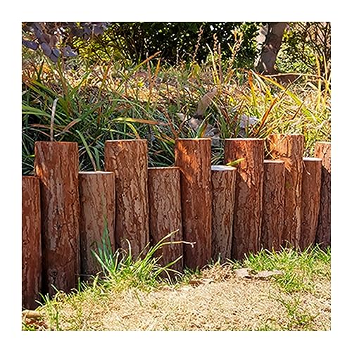 Holz-Gartenumrandung, DIY-Landschaftsrand for Blumenbeete, Rasenflächen, Wege, 89 cm lang(35x6/8in,8pcs) von BTYQKZVPM