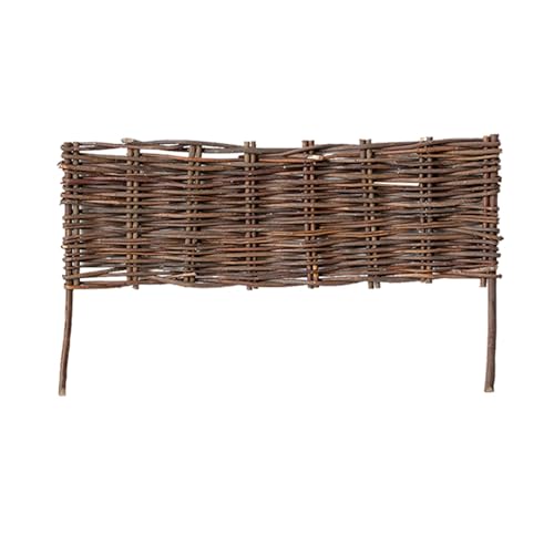 Holz-Gartenumrandung, Dekorativer Rattan-Webgarten-Lattenzaun for Rasenkanten-Blumenbeet(B,39.37x13.77in/5pcs) von BTYQKZVPM