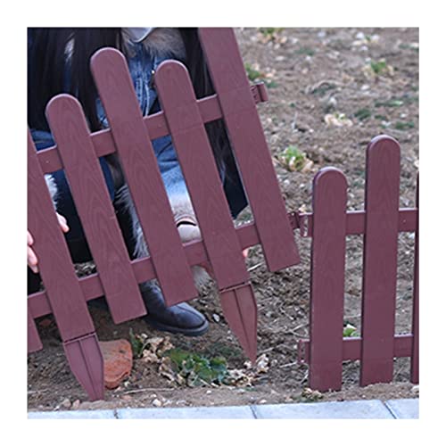 Holz-Gartenumrandung, Demontage möglich PVC-Landschaftseinfassung, dekorative Tierbarriere-Wegplatten(50x20cm,2 PCS) von BTYQKZVPM