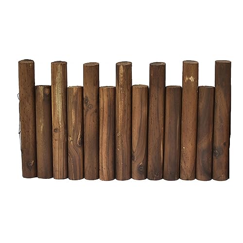 Holz-Gartenumrandung, Landschaftseinfassung for den Außenbereich, Flexible dekorative Grenze, Keine Grabkante, Rasenlandschaftseinfassung(35.5x4/6in) von BTYQKZVPM