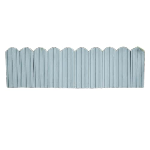 Holz-Gartenumrandung, Pflanzenpalisaden aus Holz, Schutzzaunpaneele, dekorative Rasenkanten im Retro-Design(Blue,39.37x15.75in/1pcs) von BTYQKZVPM