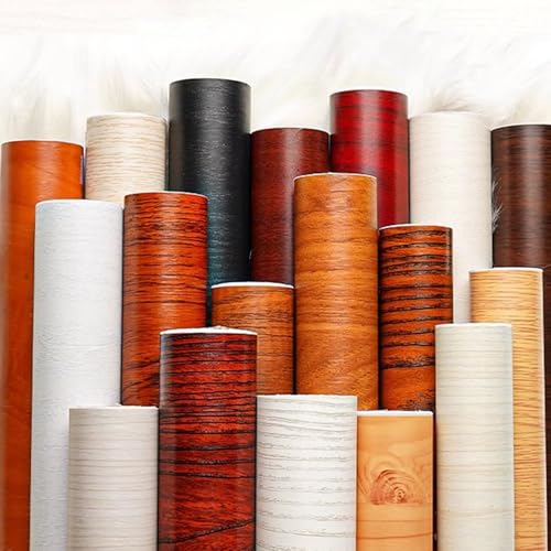 Holzmaserung-Vinylfolie, Selbstklebende Holzmaserung PVC-Folie for DIY-Dekoration, wasserdicht, mehrfarbig, mehrere Größen(Wählen 5,60x300cm) von BTYQKZVPM